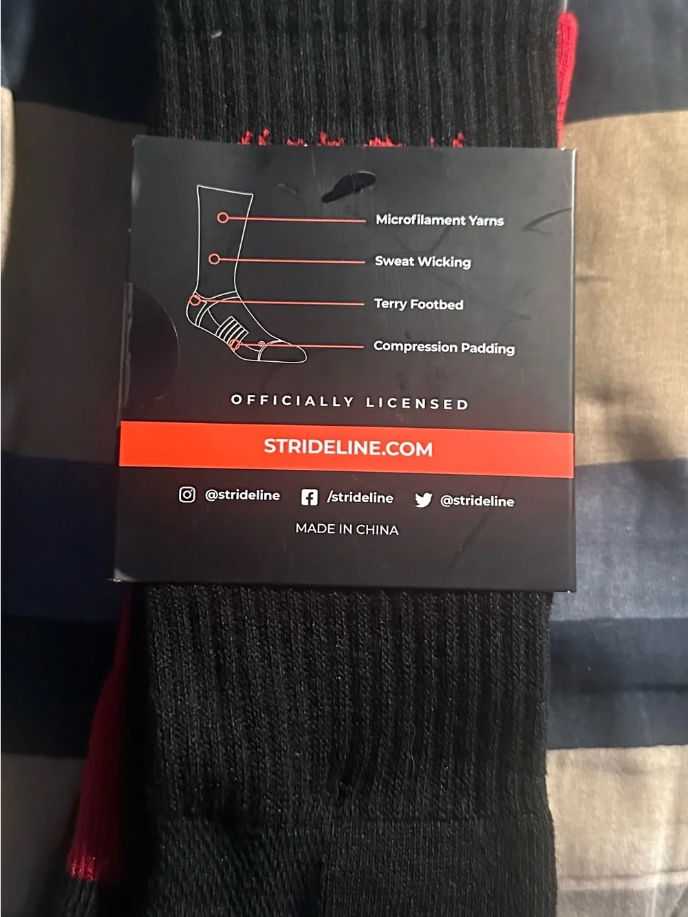 Buccaneers Strideline Men’s Red Athletic Crew Socks with Team Logo